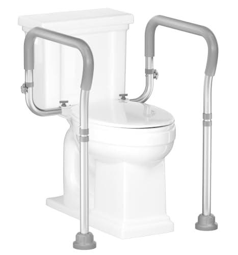 Toilet Safety Rail for Seniors with Adjustable Height & Width