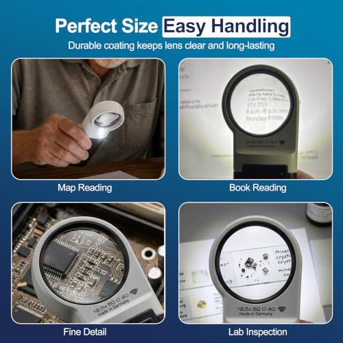 Handheld Magnifier with Mobilux LED Light