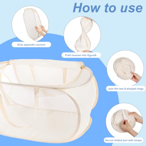4 Pcs Mesh Popup Laundry Hamper