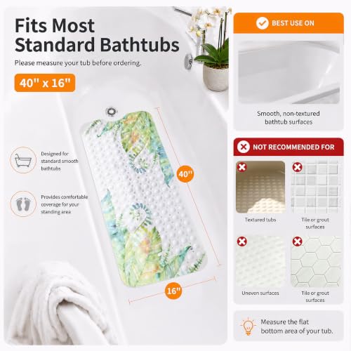 Long Bath Tub Mat Non