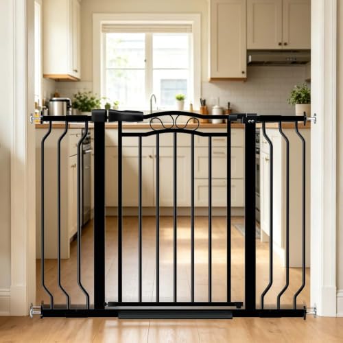 29.5" 81.1" Extra Wide Baby Gates for Stairs Doorways No Drill