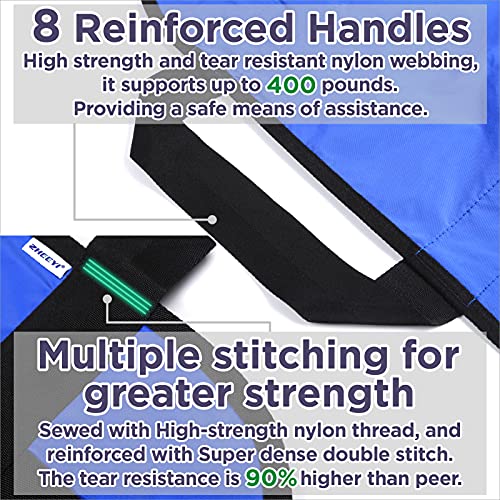 Multipurpose 48" x 40" Positioning Bed Pad with Reinforced Handles