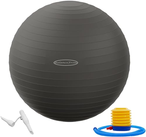 Anti Burst and Slip Resistant Exercise Ball Yoga Ball Fitness Ball Birthing Ball with Quick Pump