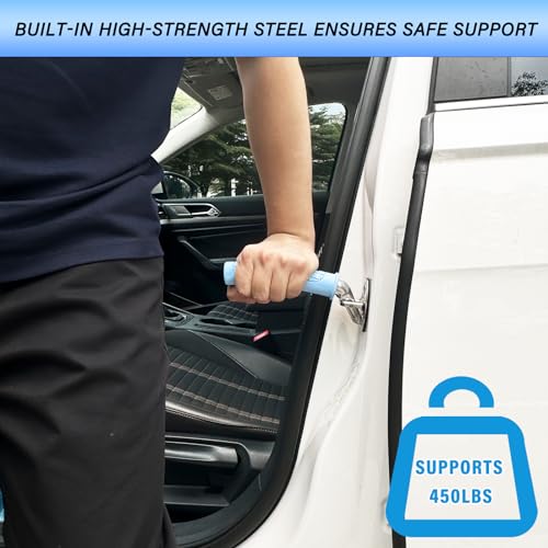 2 Pack Car Door Handle for Elderly Car Handle Assist Portable Vehicle Support Handle for Easy Sit to Stand Assistance Auto Cane for Seniors and Handicapped Supports Up to 450 Pounds
