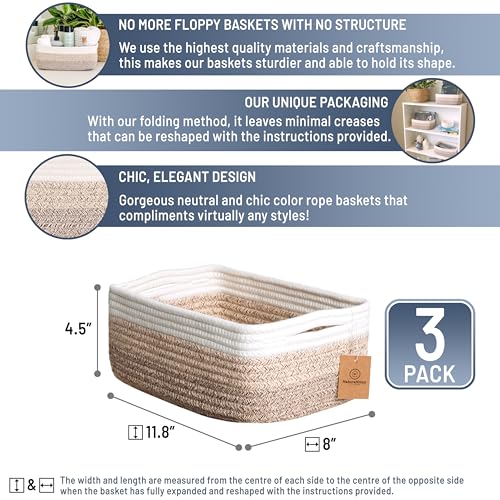 Shelf Rectangle 11.8" and 13.5" Baskets 3