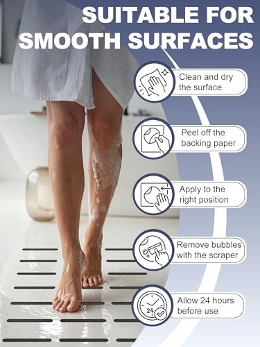 Strip Non Slip Bathtub Stickers with Scraper