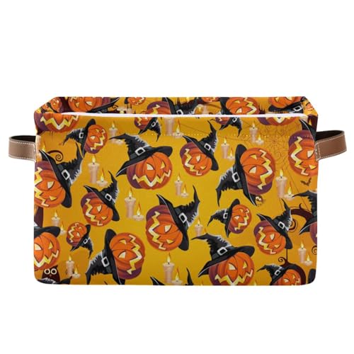 Multi purpose Cube Storage Basket Thanksgiving Pumpkin Organizer Bag
