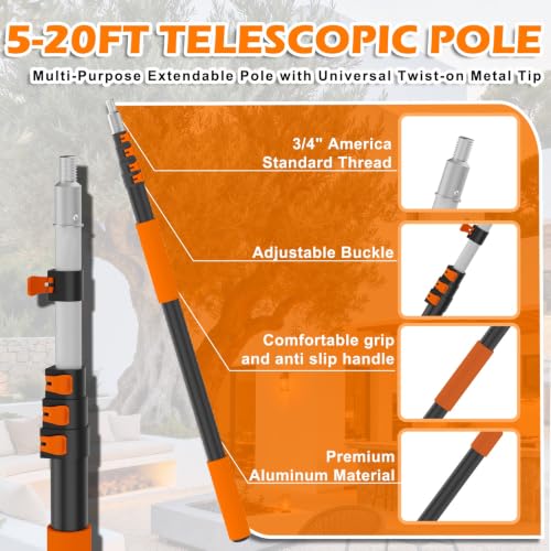 Dusting Kit Long Duster with Extension Pole for High Ceilings