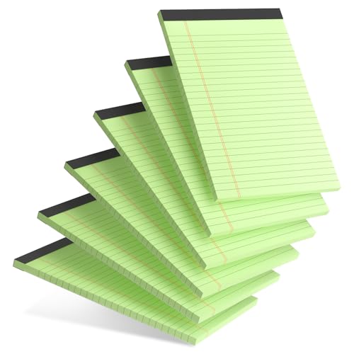 Small Note Pad 5x8 College Ruled Pink Legal Pads Paper Notepads 6 Pack Clear Print Writing Pads 5 x 8 Legal Pads Perforated Narrow Ruled Pads of Paper