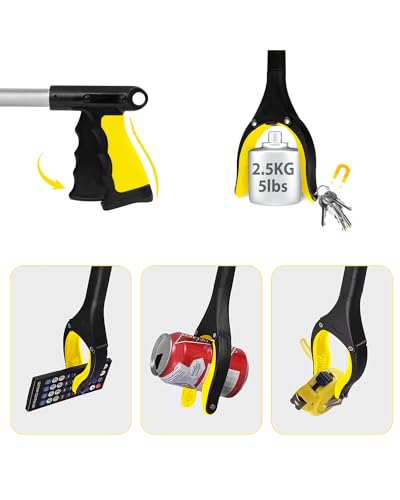 38" Extra Long Grabber Tool with 360°Rotating Anti