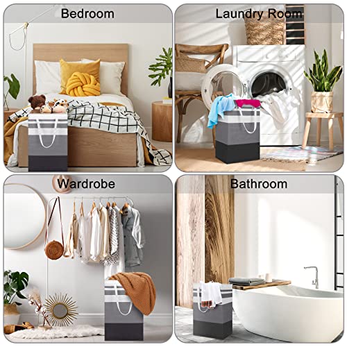 75 L Laundry Basket Large Clothes Hamper Bulk Laundry Room Organization Waterproof Collapsible Storage Hamper with Handles in Dorm