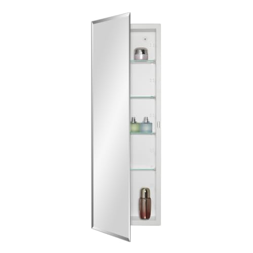 Bathroom Medicine Cabinet with Beveled Edge Mirrored Door