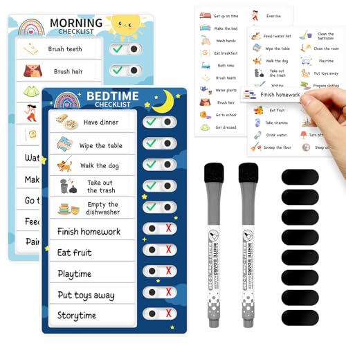 2 Pieces Chore Chart for Adults to do List My Chores Checklist Task Board Sliding Routine Chart for Kids Rv Reminder