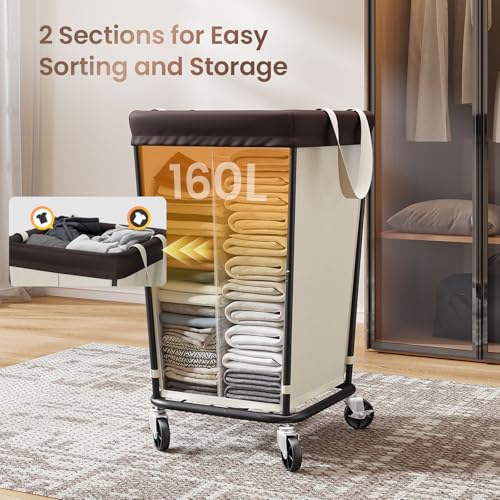 Laundry Basket with Wheels