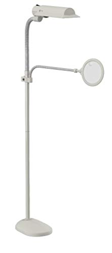 LED Floor Lamp with Optical Grade Magnifier
