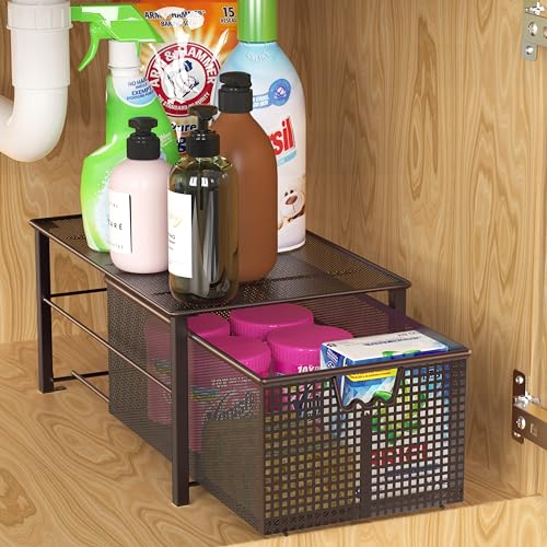 DecoBros Mesh Cabinet Basket Organizer