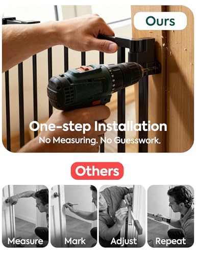 Removable & No Bottom Bar Baby Gate