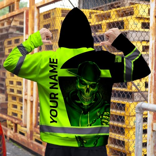 Hi Vis Reflective Zip Up Hoodie