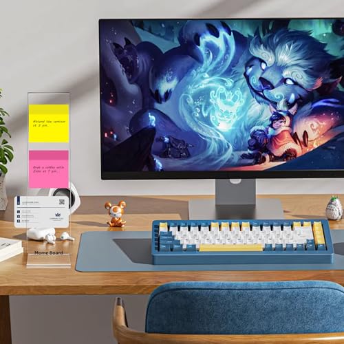 Monitor Memo Board Holder by Computer Screen Acrylic Sticky Note Stand Message Panel Reminder for Office