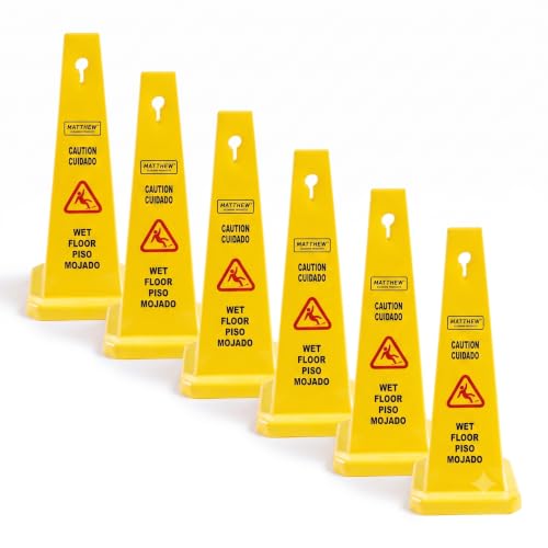 MATTHEW CLEANING Industrial Wet Floor Sign 3 Pack 2