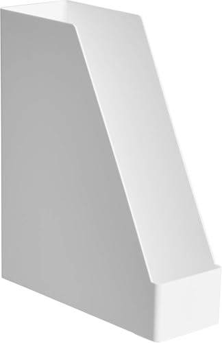 Non-Merchandised) Rectangular Plastic Organizer - Magazine Rack, 1-Pack, White