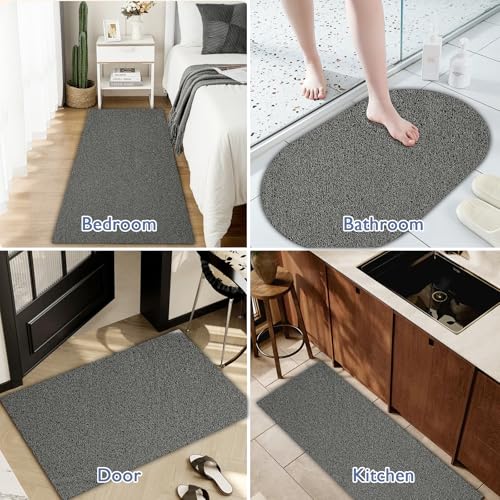 PVC Loofah Patterned Shower Mat