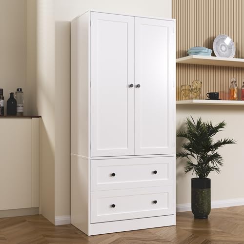 Rattan Kitchen Pantry Cabinet