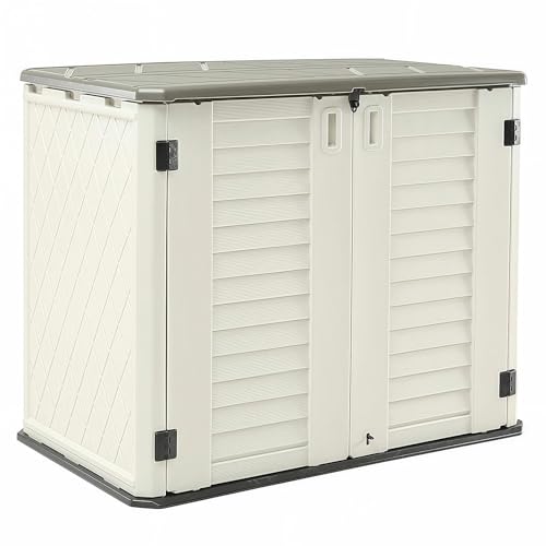 26 Cu.Ft Storage Shed Horizontal Storage Cabinet Resin