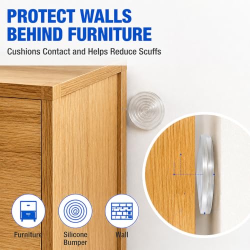 Clear Silicone Furniture Pads Cabinet Bumpers Wall Protection