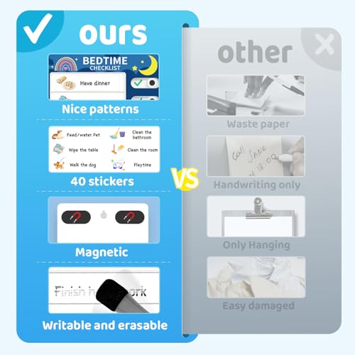 2 Pieces Chore Chart for Adults to do List My Chores Checklist Task Board Sliding Routine Chart for Kids Rv Reminder