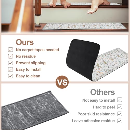 Animal Print Non Slip Stair Treads 15 Pack
