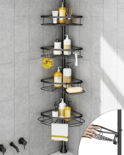 Rustproof Corner Shower Caddy Tension Pole for Bathroom Organizers