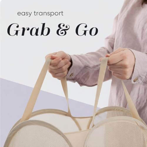 Collapsible Mesh Pop Up Hamper with Side Pocket