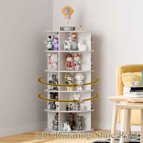 Wooden Rotating Shoe Rack