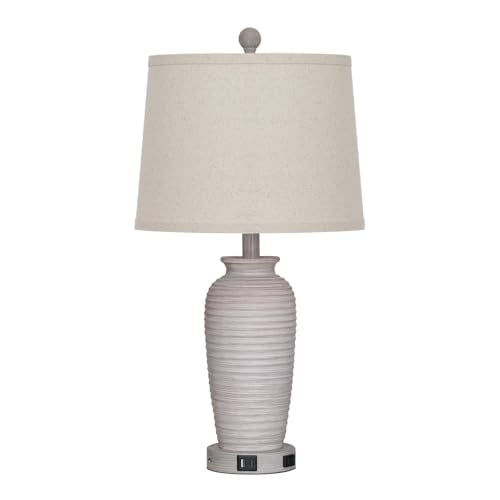 25" Farmhouse Jar Table Lamps Set og 2 Retro Farmhouse Rustic Bedside Lamp