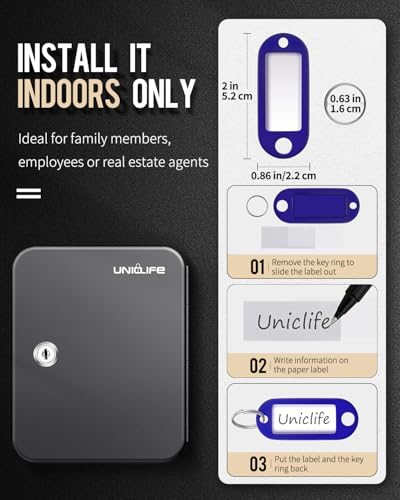 20 48 Position Key Cabinet with Key Lock with Key Tag Labels