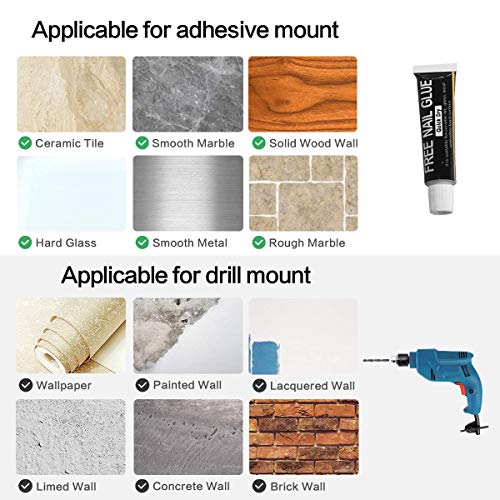 adhesive mounting shower caddy