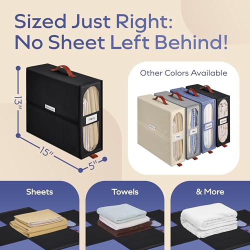 Bed Sheet Organizer Storage Boxes