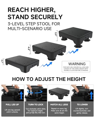 Adjustable Step Stool for Adults