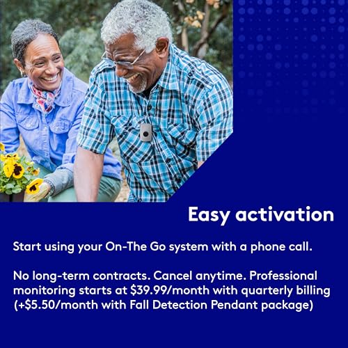 On-The-Go Mobile Medical Alert System for Seniors - GPS Capabilities, Included Waterproof Wearable Panic Button, 24/7 U.S. Based Monitoring