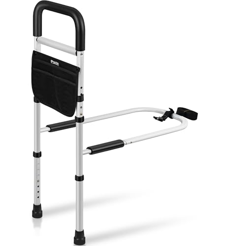 Bed Side Rails with Support Legs and Storage Pocket