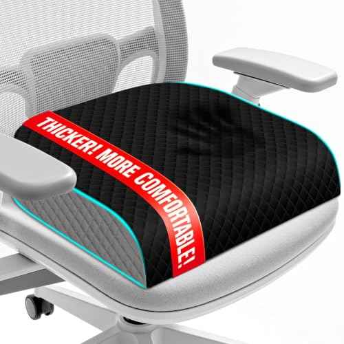 Seat Cushion Memory Foam Chair Pad for Sciatica & Hip Pain Relief