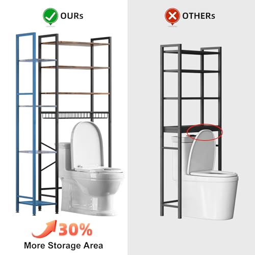 Over The Toilet Storage Rack with Extra Side Shelves
