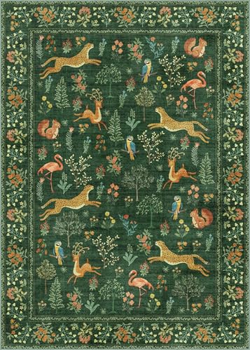 Floral Rug Black