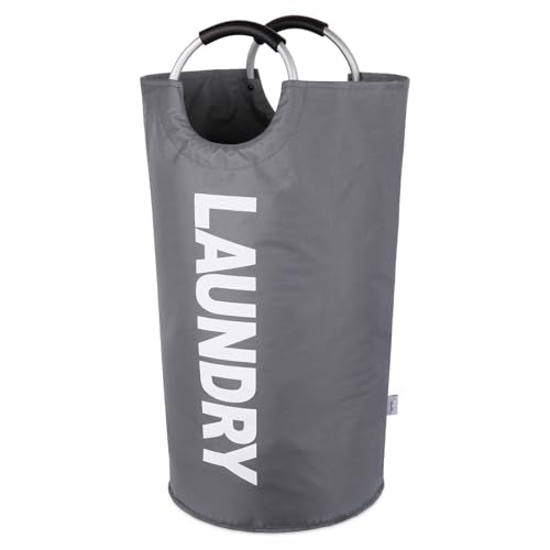 Large Laundry Basket Collapsible Laundry Hamper Tall Clothes Baskets Folding Washing Bin Foldable Fabric Hamper Bags for Bedroom Laundry Room Closet Bathroom College