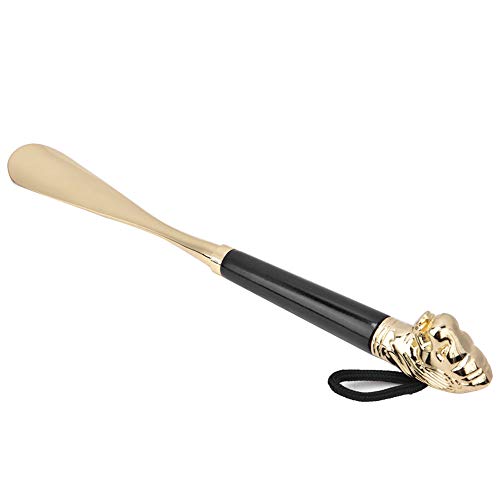 Shoe Horn Long Handled Metal Lion Head Shoe Horn Wooden Long Handle Shoe Lifter Shoe Spoon Tool for Men Ladies