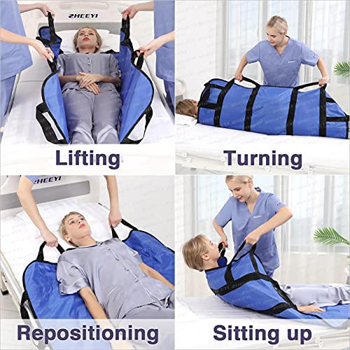 Multipurpose 48" x 40" Positioning Bed Pad with Reinforced Handles