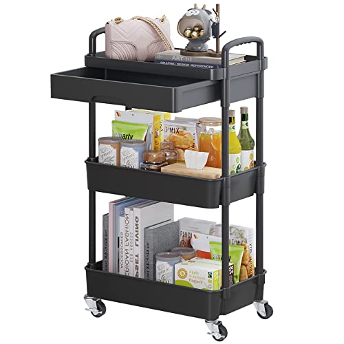Utility Cart with Drawer & Wheels