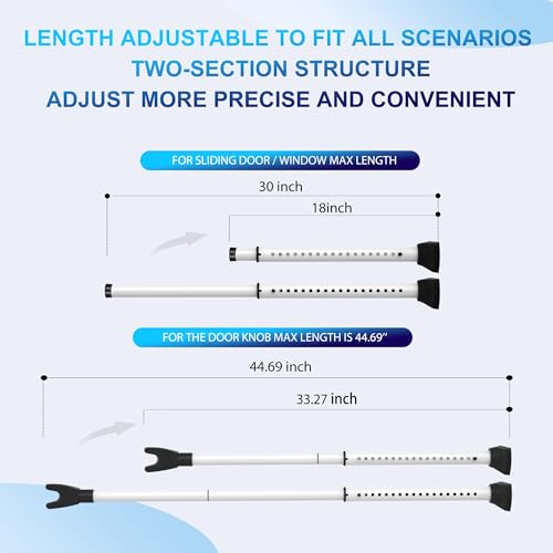 Upgraded Door Security Bar & Sliding Door Lock Bar