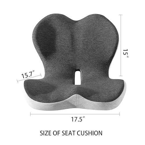 Seat Cushion Premium Ergonomic Memory Foam Car & Office Chair Seat Cushion